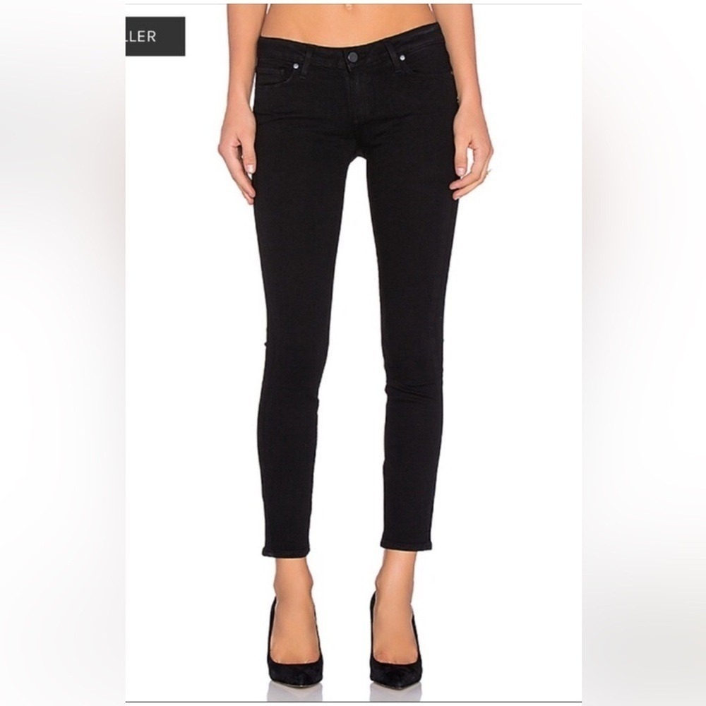 PAIGE Verdugo Crop Women's Jet Black Skinny‎ Jeans size 27 EUC